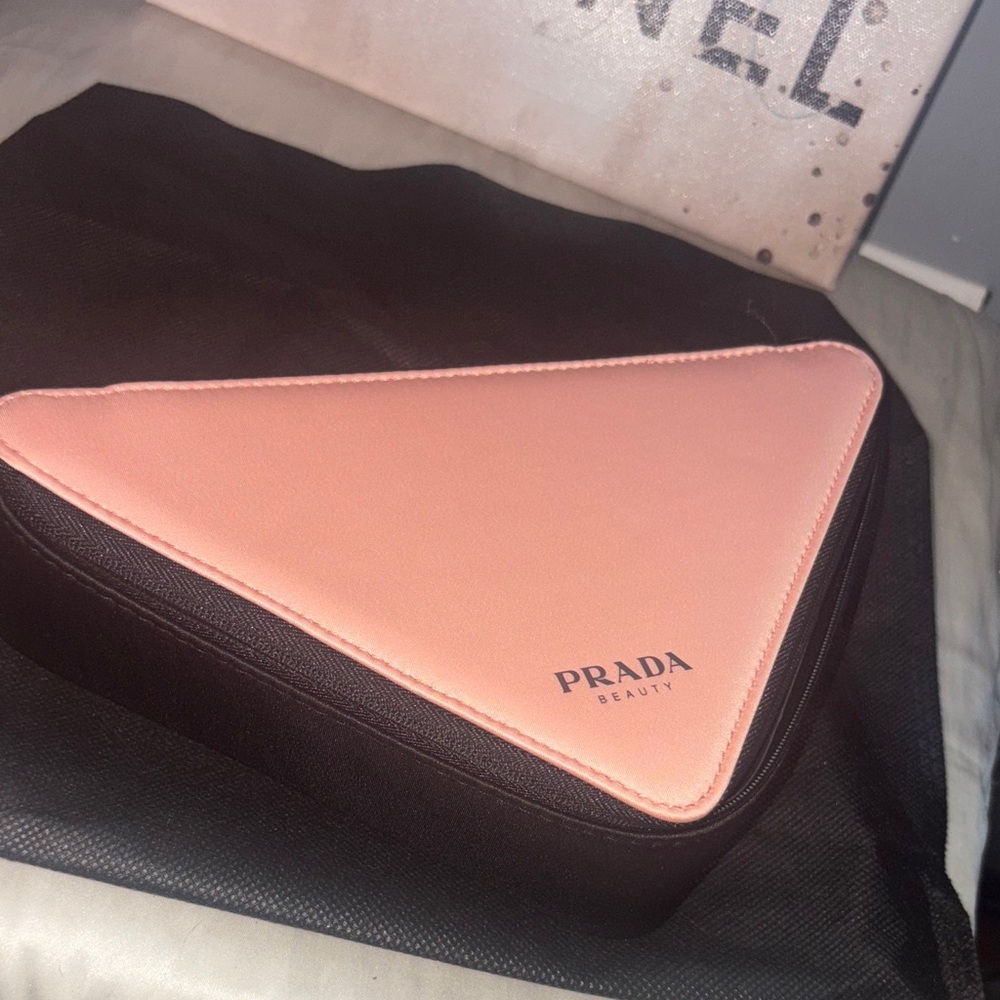 Prada Blush Pink Triangular Pouch - Picture 2 of 5
